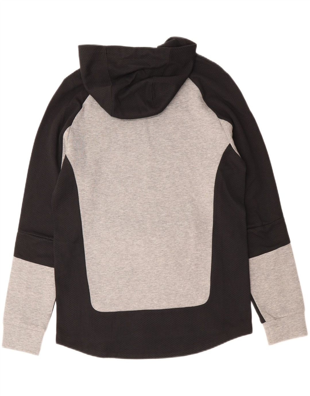 Puma masculino moletom com capuz cinza médio algodão colorblock