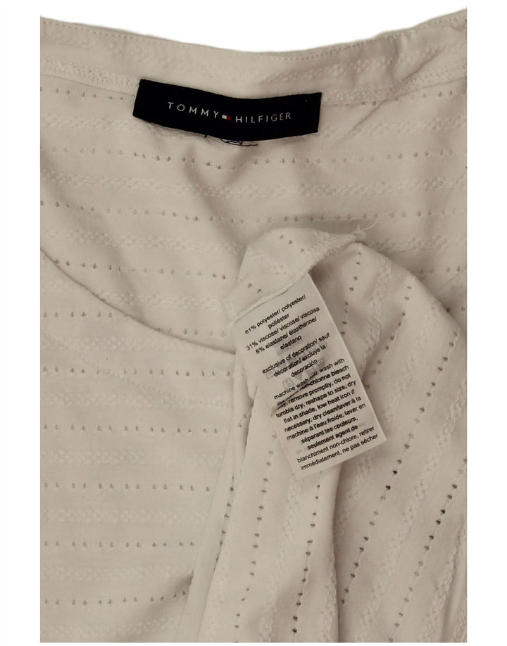 Blusa feminina sem mangas TOMMY HILFIGER UK 18 XL poliéster branco