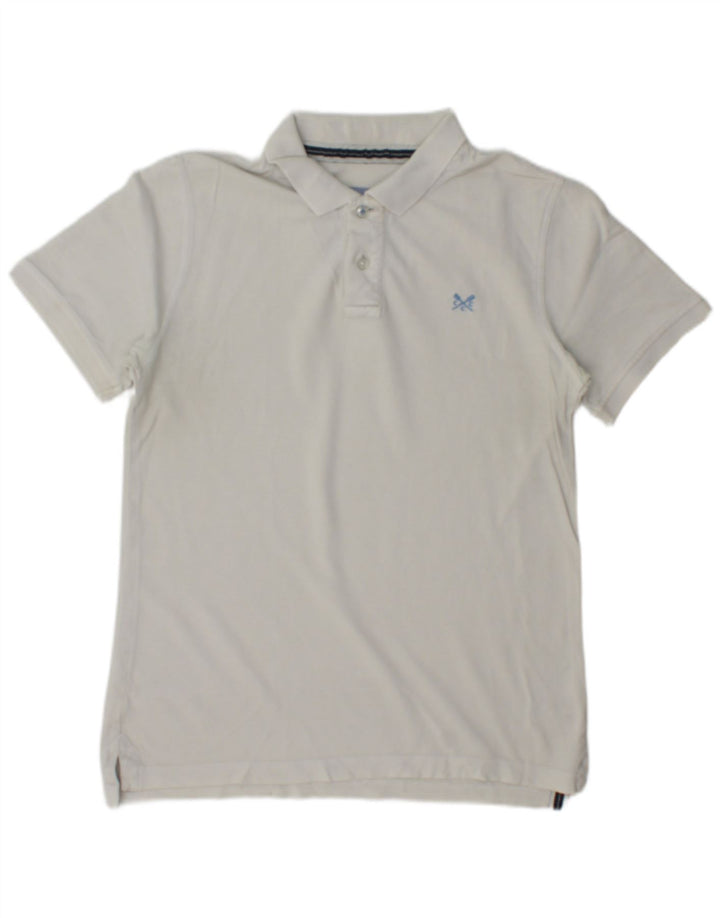 CREW CLOTHING Camisa polo masculina pequena algodão bege