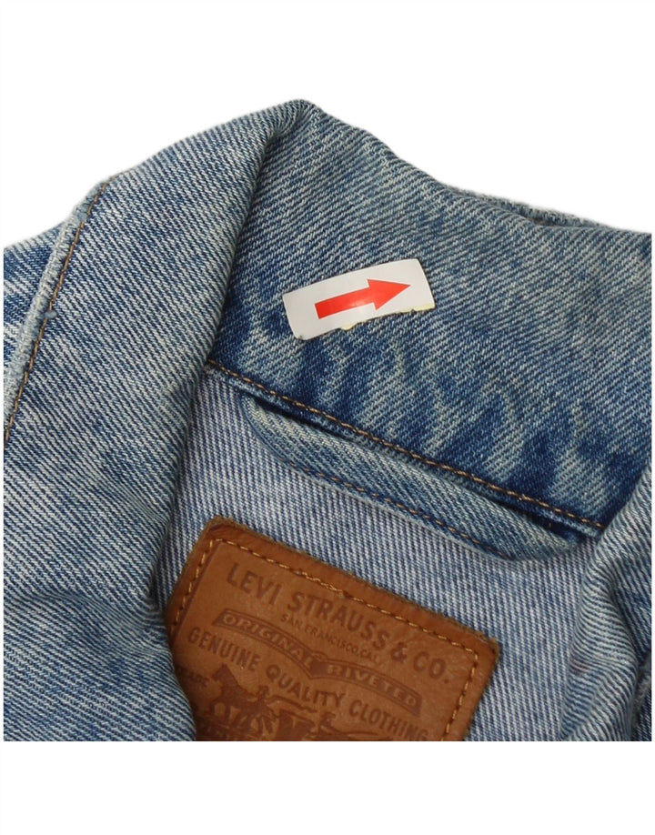 Jaqueta jeans masculina Levi's UK 34 XS azul algodão