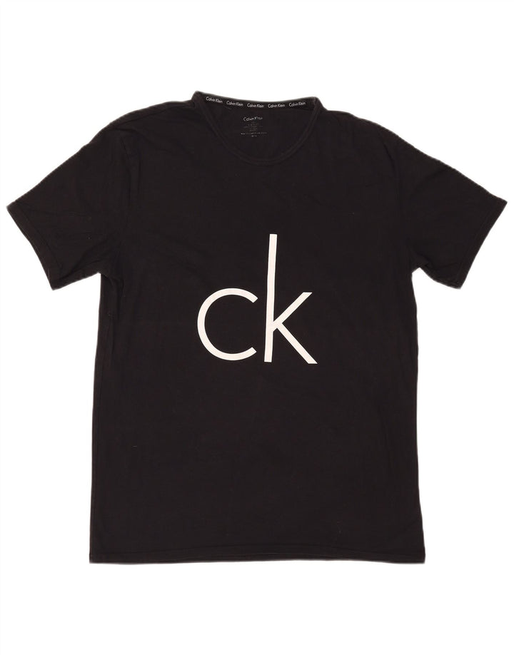 Calvin Klein Camiseta masculina gráfica grande preta