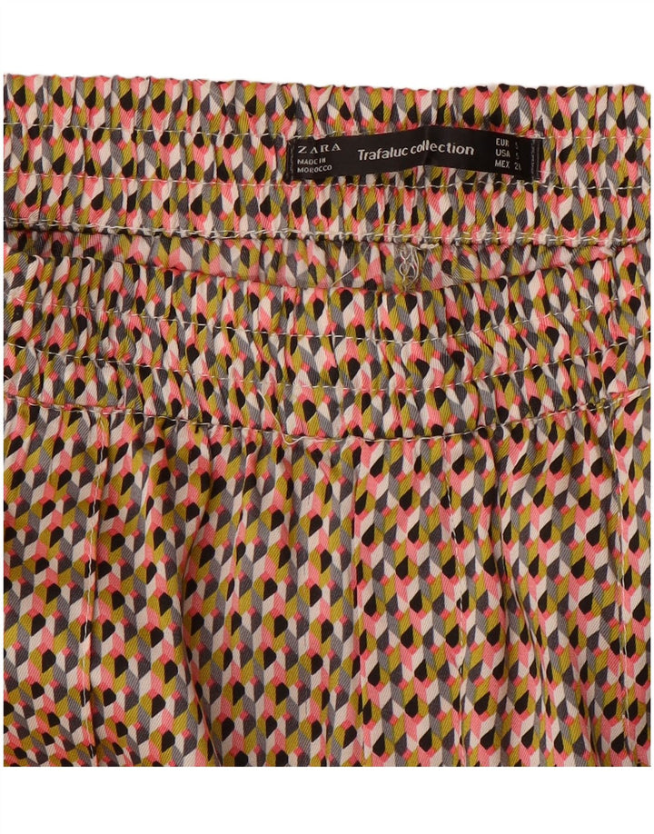 ZARA Calça feminina Trafaluc cortada pequena W26 L25 multicolorida