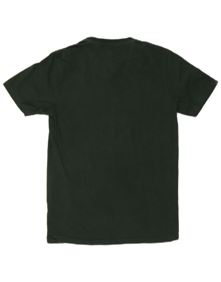Camiseta gráfica masculina Fat Face Top pequeno algodão verde
