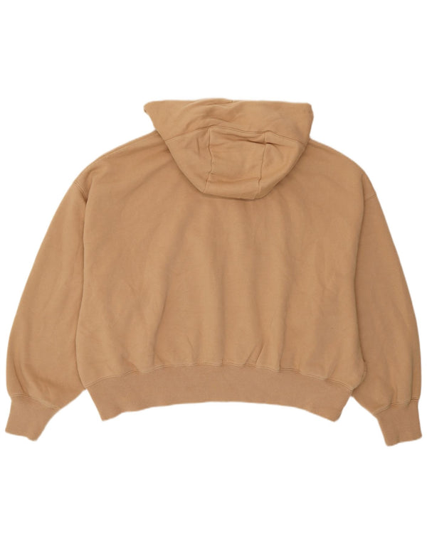 Jumper com capuz Nike feminino oversized UK 10 pequeno marrom algodão esportivo