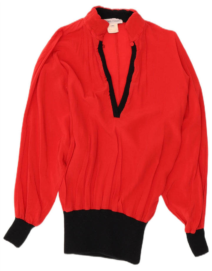 Daniela Massa blusa feminina manga comprida top IT 44 médio vermelho colorblock