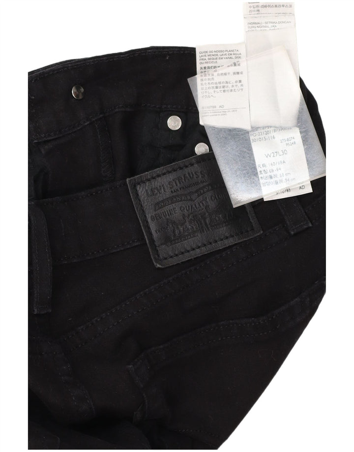 Calça jeans feminina LEVI'S 725 cintura alta bootcut W27 L30 algodão preto