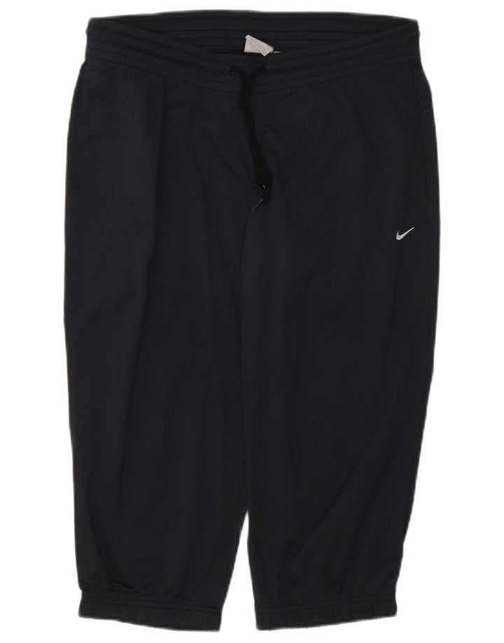 Jeans retos femininos Nike UK 14 poliéster cinza médio