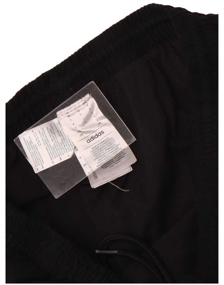 Calça de treino masculina ADIDAS joggers grande poliéster preto