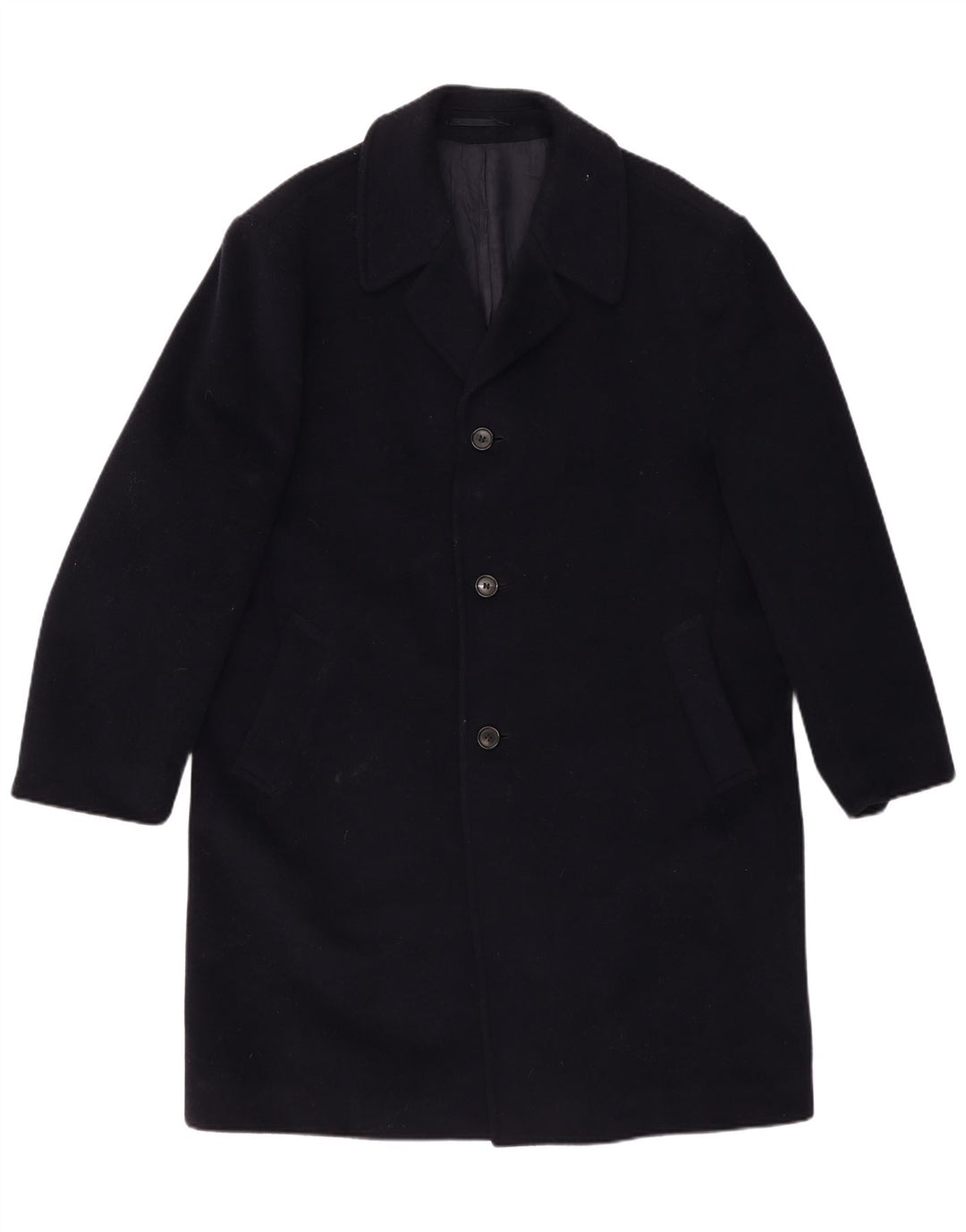 Sobretudo masculino WELLINGTON UK 42 XL lã azul marinho