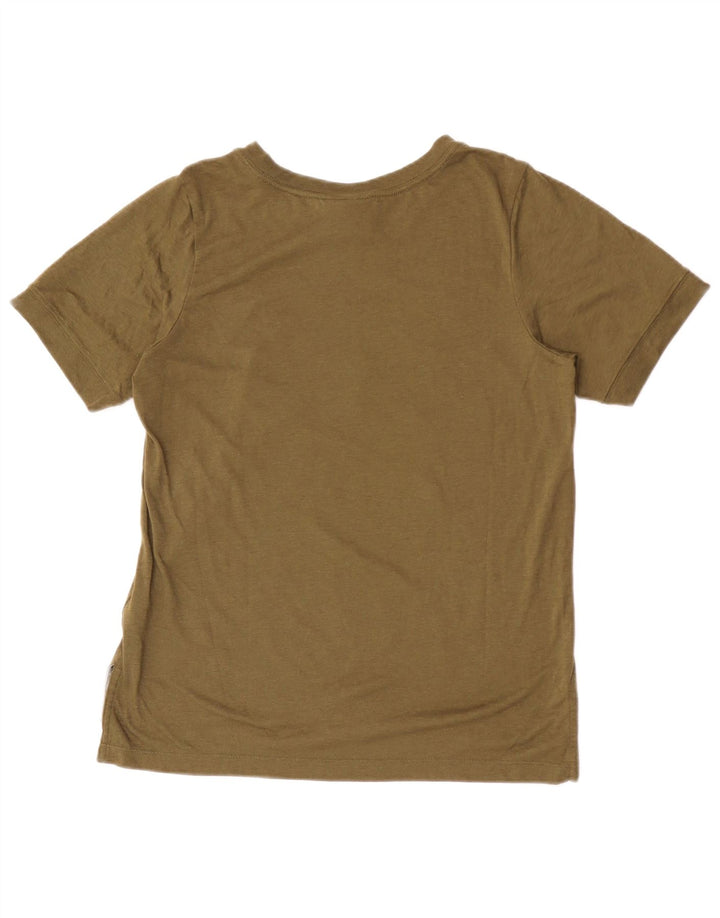 Camiseta Nike Feminina Graphic Top UK 10 Pequena Cáqui Poliéster