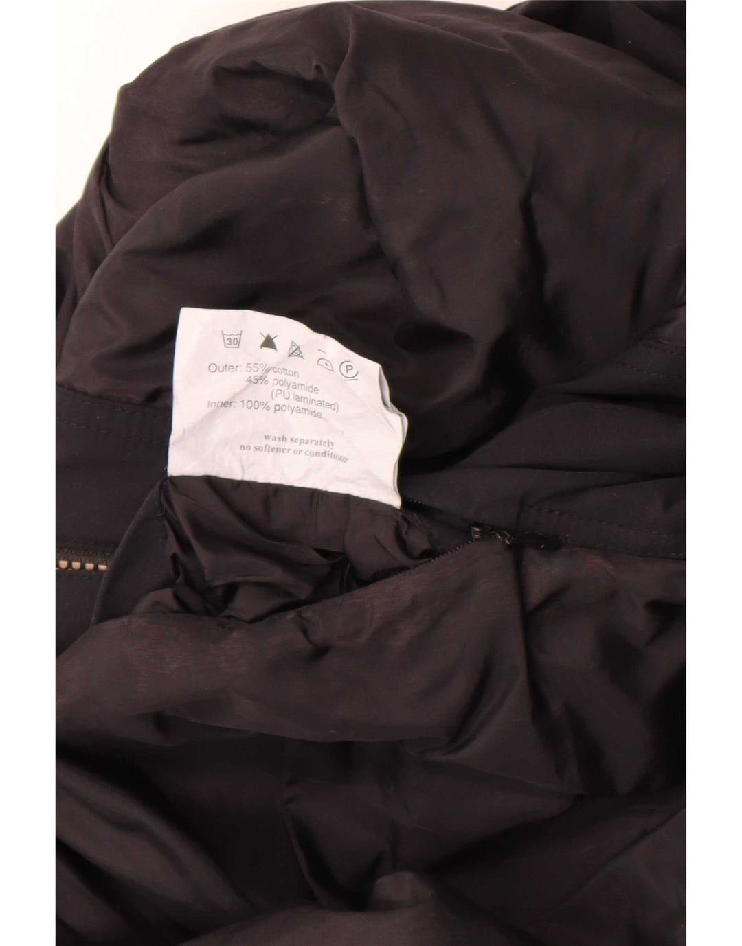 Jaqueta de chuva feminina com capuz Barbour Reino Unido 14 grande algodão preto