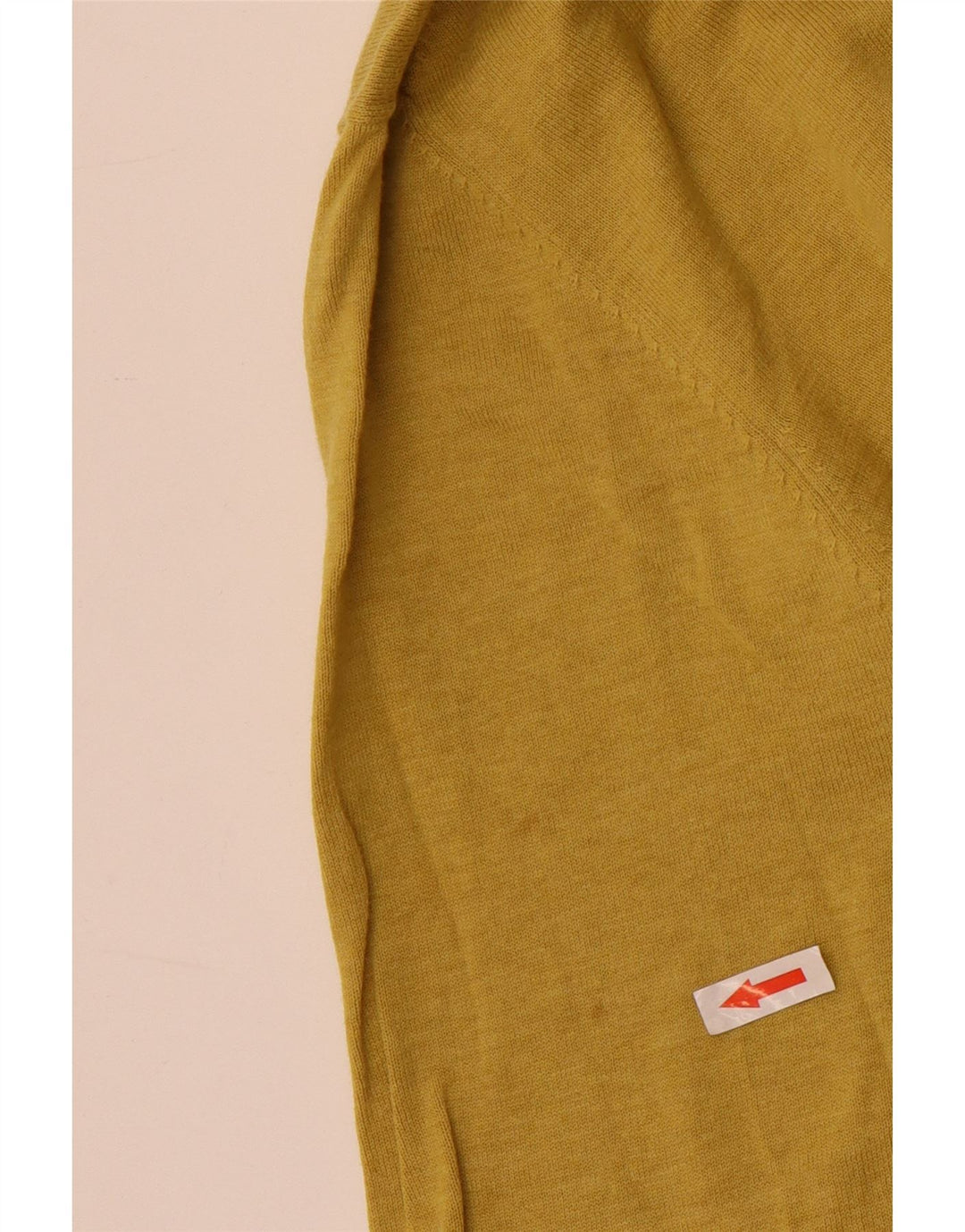 Suéter masculino Massimo Dutti com decote em V grande algodão amarelo