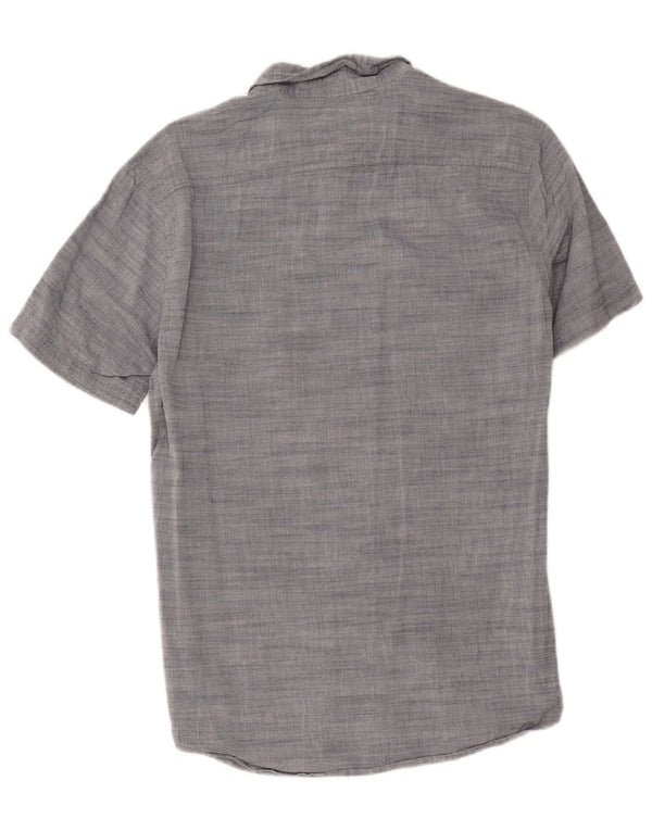 Camisa masculina de manga curta Levi's cinza médio algodão manchado