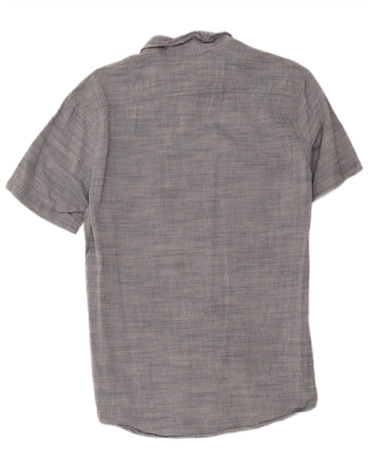 Camisa masculina de manga curta Levi's cinza médio algodão manchado