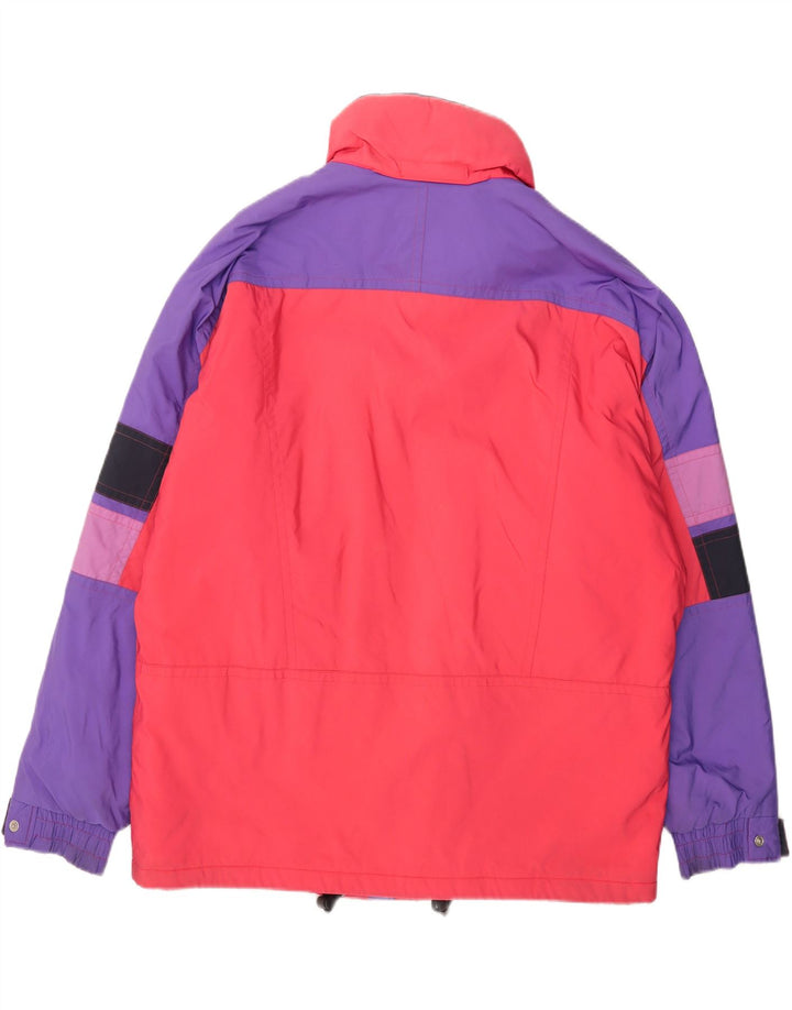 Jaqueta de esqui masculina Sergio Tacchini UK 44 2XL poliamida colorblock vermelha