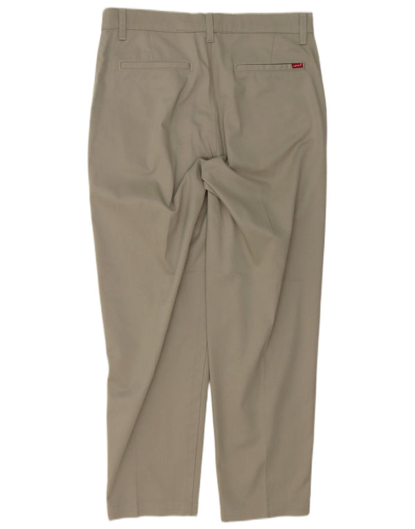 Calças Chino retas masculinas LEVI'S W33 L29 cinza