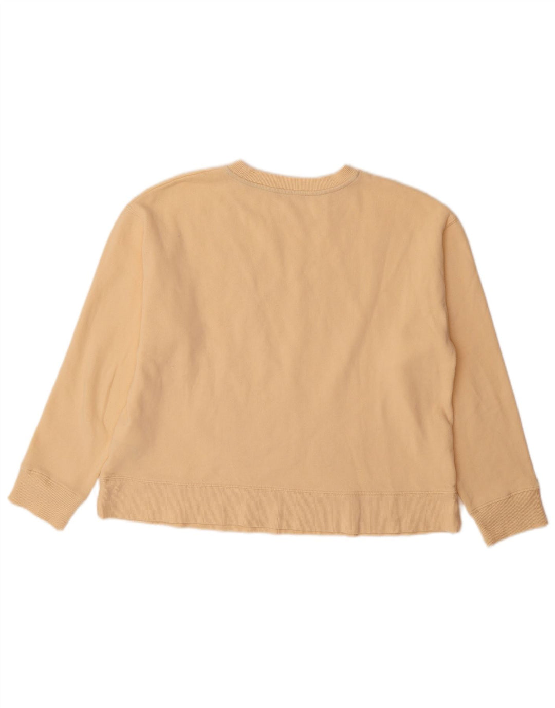 Suéter gráfico feminino ZARA UK 14 algodão bege médio