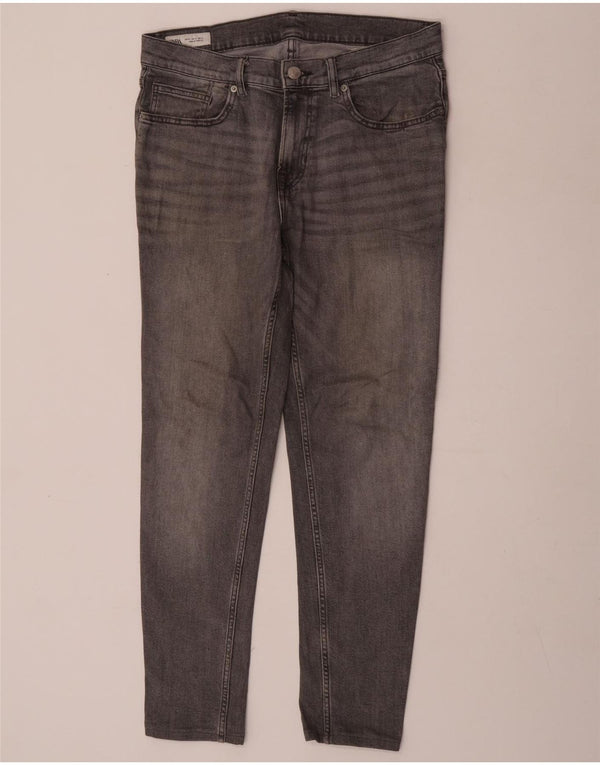 Zara Mens Slim Jeans EU 42 Grande W32 L30 Cinza Algodão