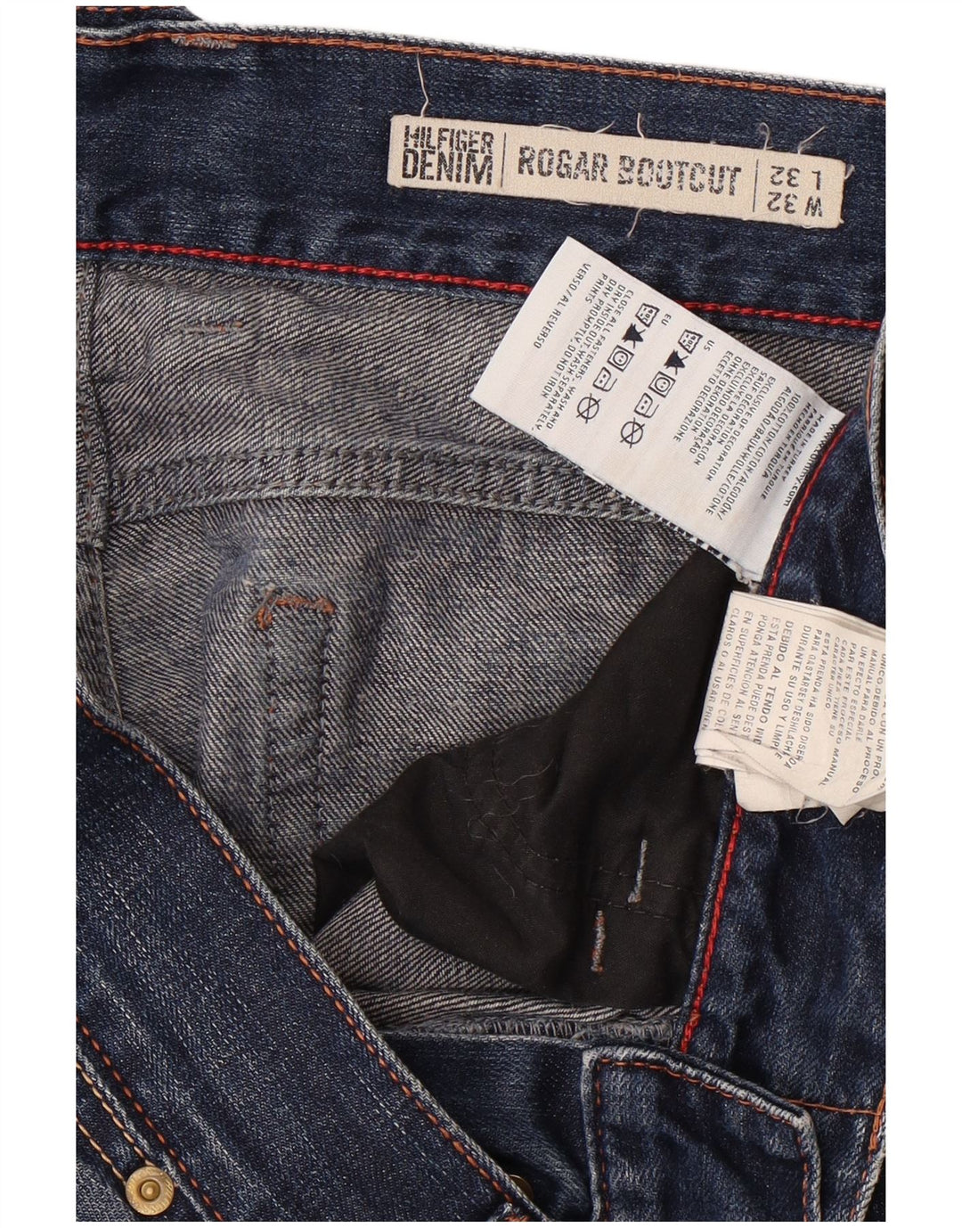 Jeans TOMMY HILFIGER feminino Rogar Bootcut W32 L32 azul algodão