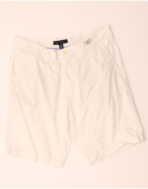 Tommy Hilfiger Mens Chino Shorts W34 Grande Algodão Branco