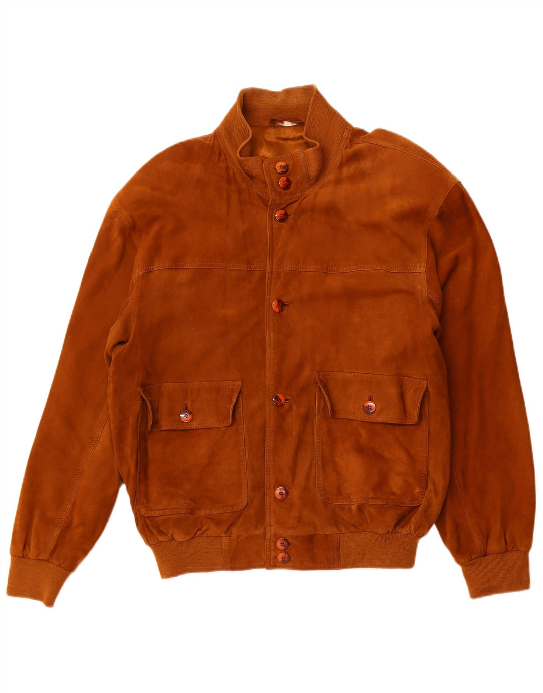 Jaqueta bomber masculina VINTAGE de camurça EU 52 XL couro bege