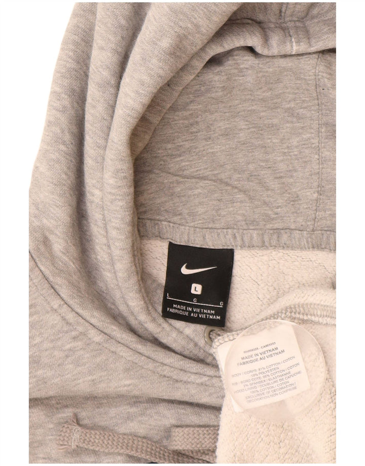 NIKE Masculino Moeller Graphic Hoodie Jumper Grande Algodão Cinza