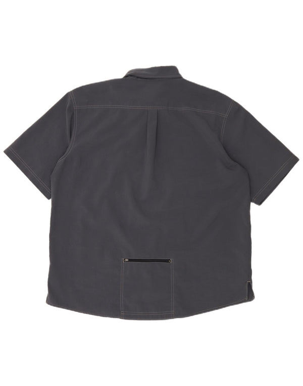 Camisa masculina de manga curta ADIDAS UK 46/48 XL azul marinho poliéster