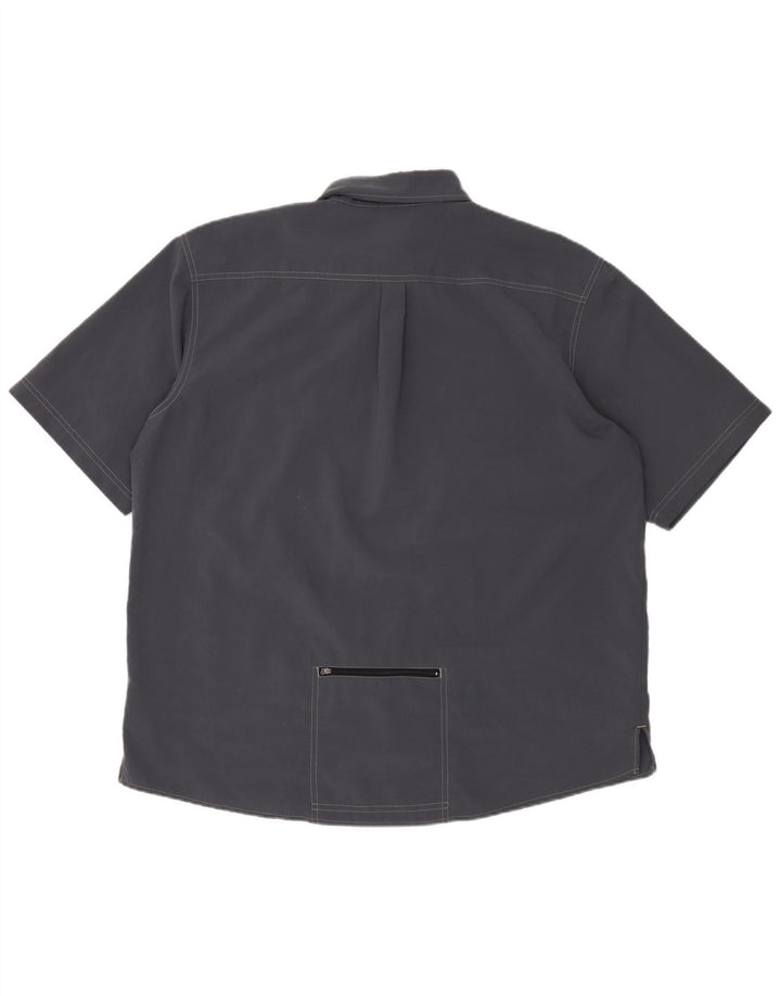 Camisa masculina de manga curta ADIDAS UK 46/48 XL azul marinho poliéster