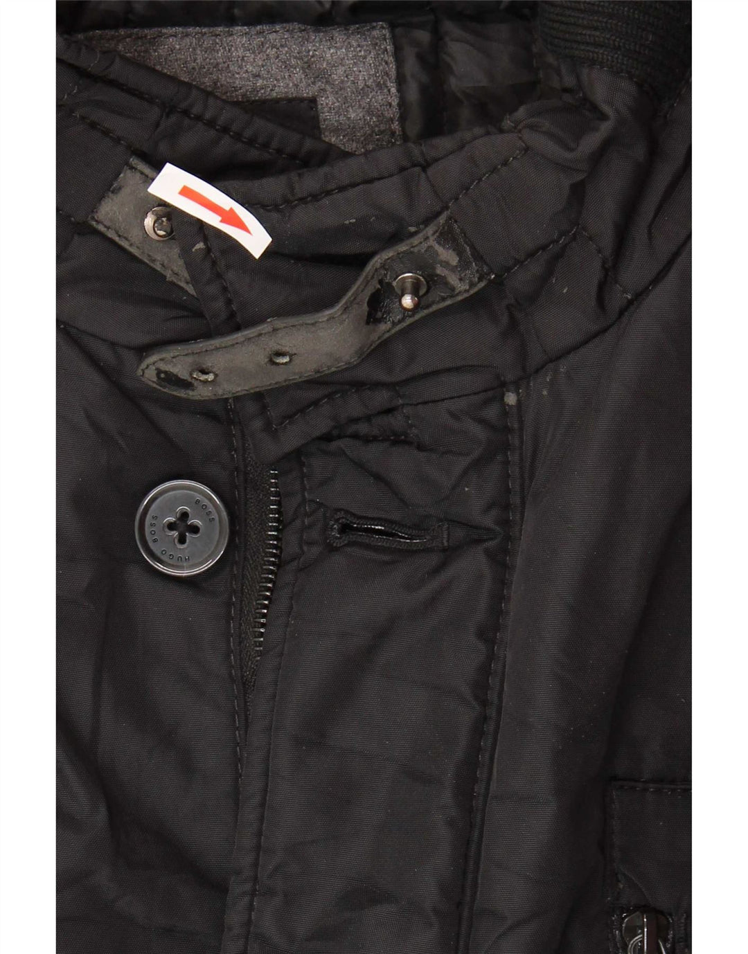 Jaqueta utilitária masculina Hugo Boss UK 54 2XL poliamida preta
