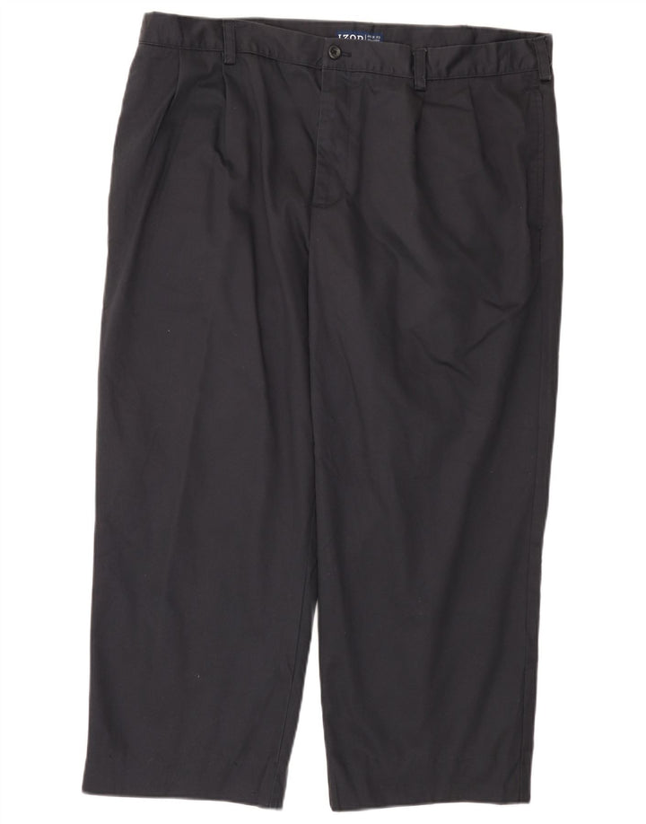 Calça cortada masculina IZOD Classic Fit W40 L25 azul marinho