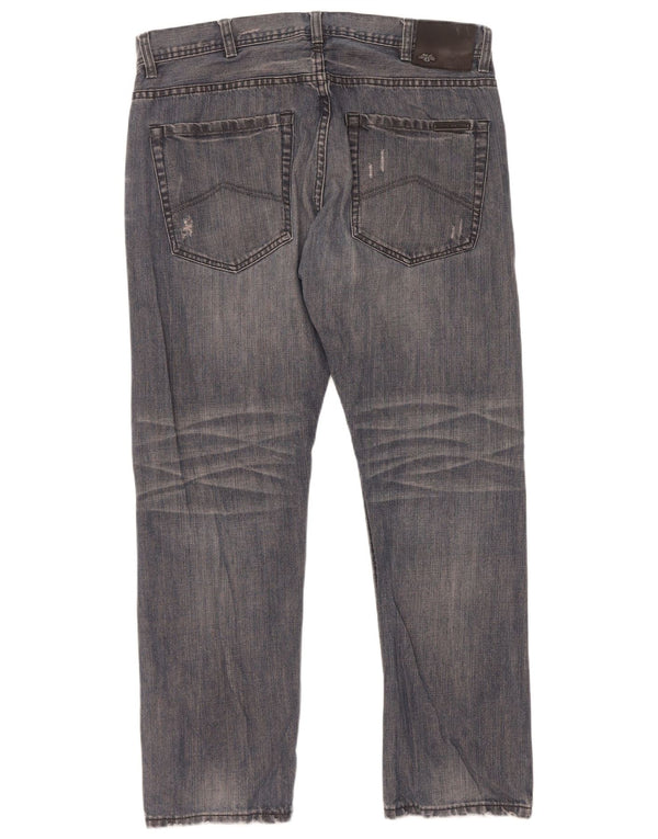 Calça jeans reta masculina Armani Exchange W36 L31 azul