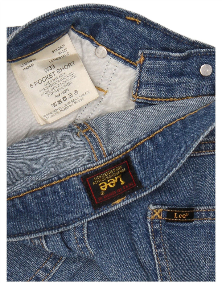 Shorts jeans masculino Lee W33 algodão azul médio