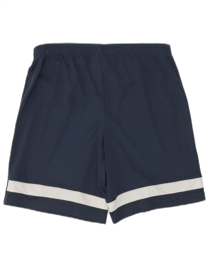 Shorts esportivos masculinos Nike Dri Fit pequenos em poliéster azul marinho
