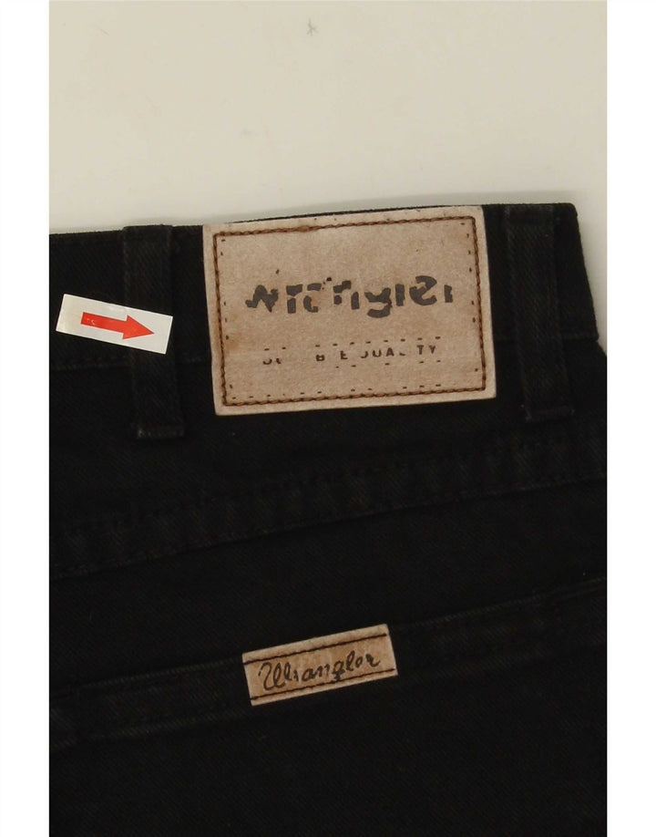 Wrangler masculino regular fit jeans reto W32 L30 algodão preto