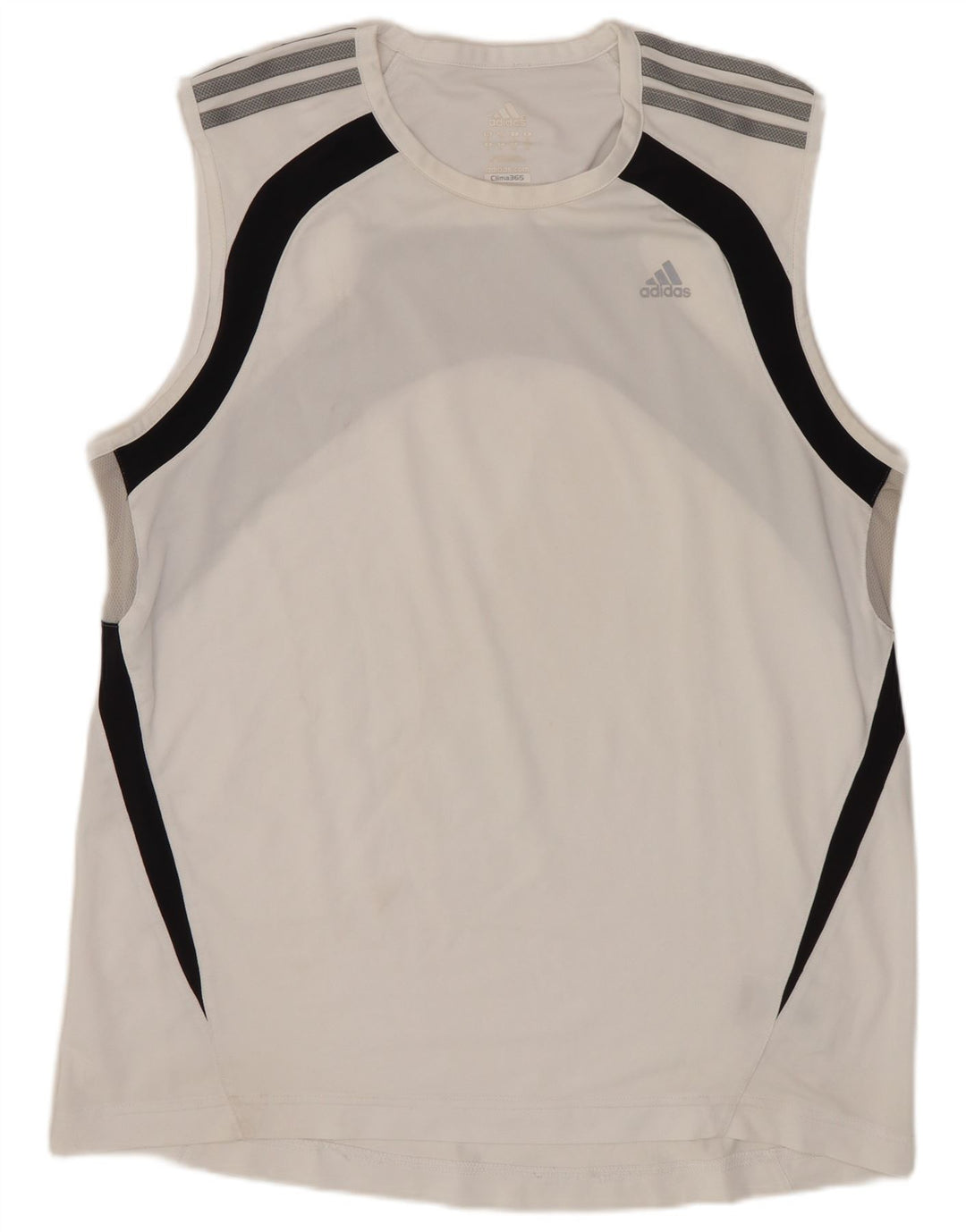 Adidas Mens Climacool Vest Top Grande Branco Colorblock Poliéster
