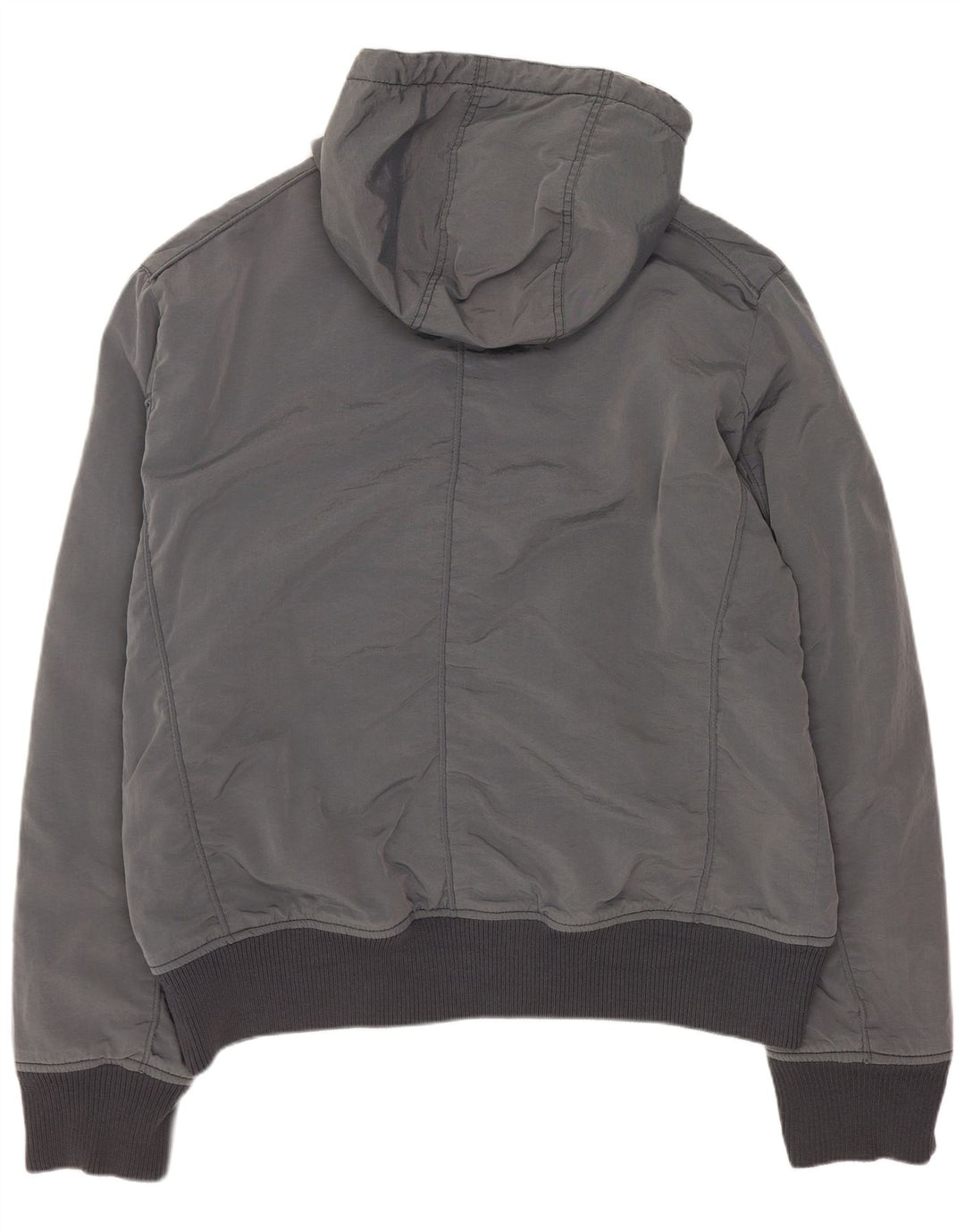 Jaqueta bomber masculina com capuz Calvin Klein Jeans Reino Unido 44 2XL cinza poliéster