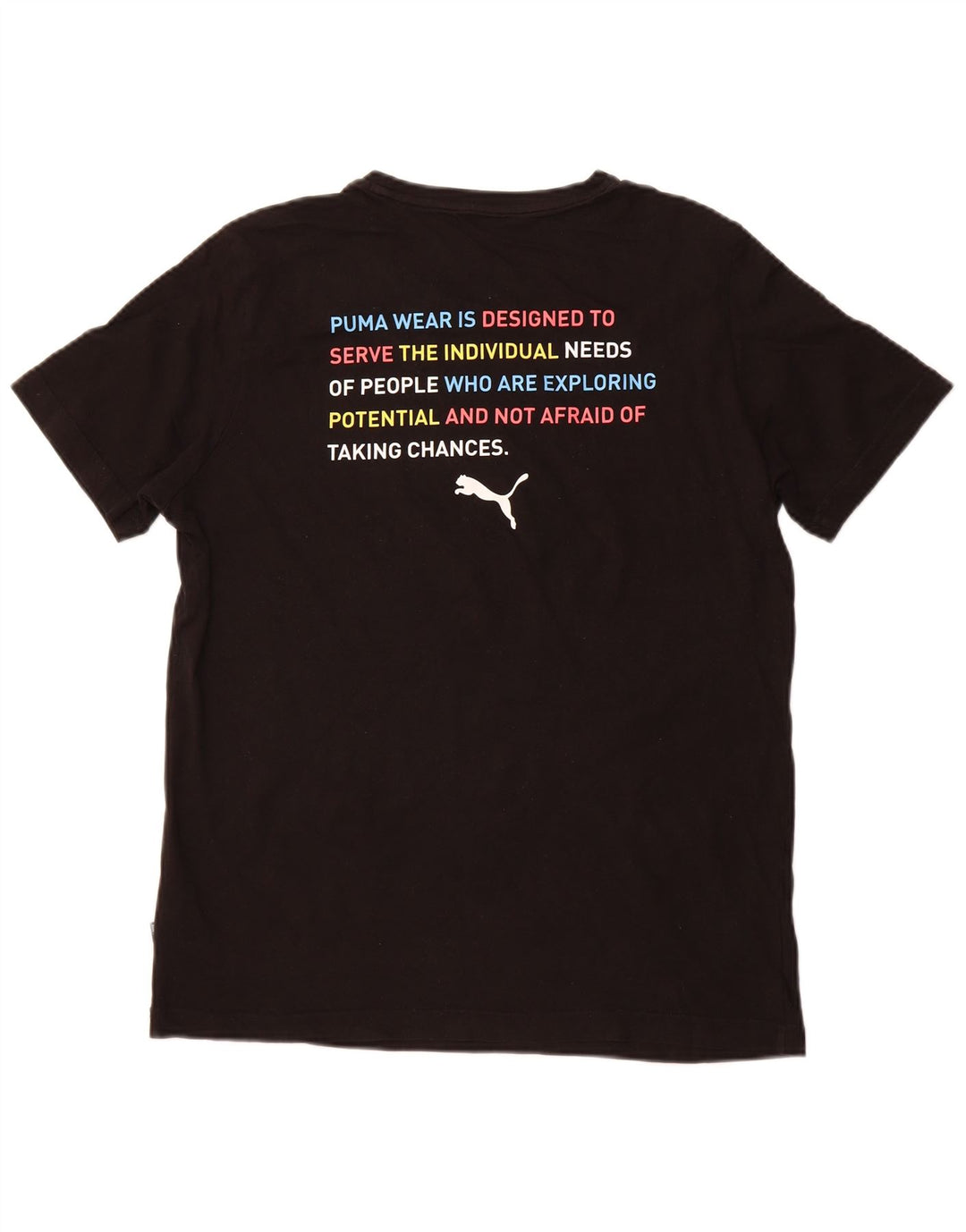 Camiseta masculina PUMA Graphic Top médio preto algodão esportivo