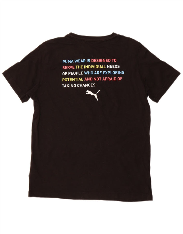 Camiseta masculina PUMA Graphic Top médio preto algodão esportivo