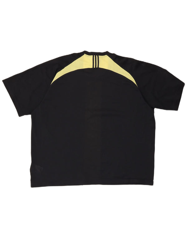 ADIDAS Mens Climacool Camiseta Top 2XL Preto Colourblock Poliéster