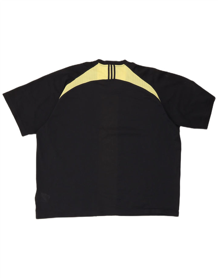 ADIDAS Mens Climacool Camiseta Top 2XL Preto Colourblock Poliéster