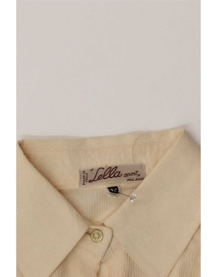 Blusa feminina vintage IT 42 Bege Médio