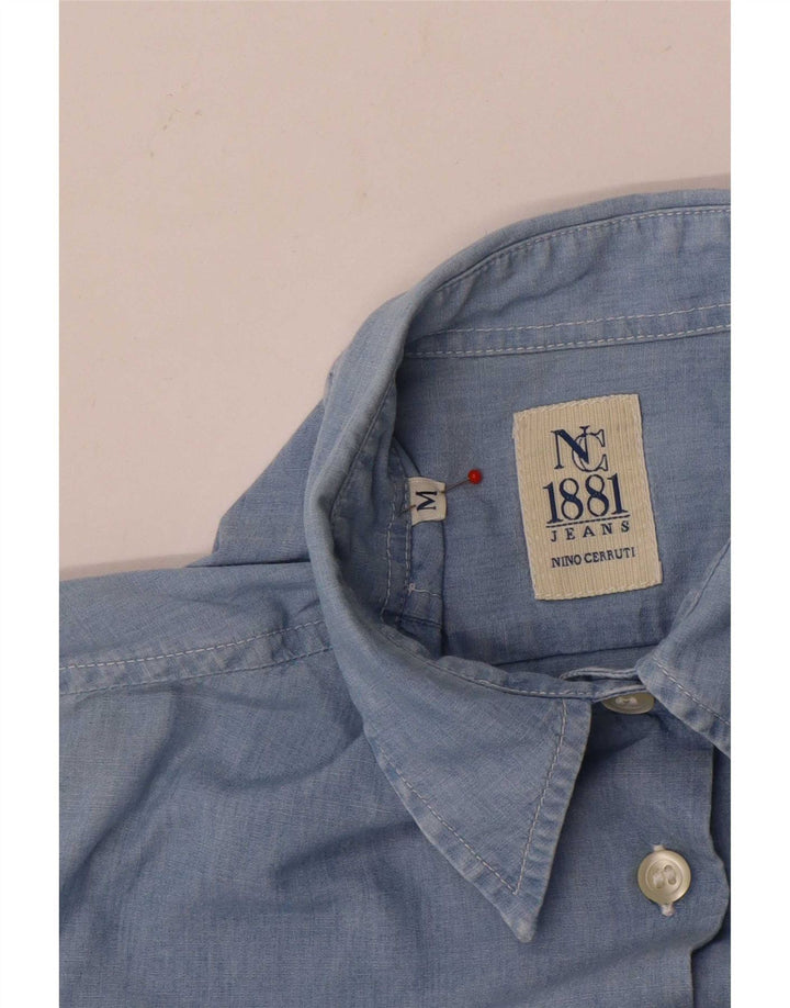 Camisa feminina Cerruti 1881 UK 14 azul médio