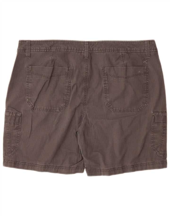 Shorts cargo feminino Eddie Bauer EUA 12 grande W32 algodão cinza