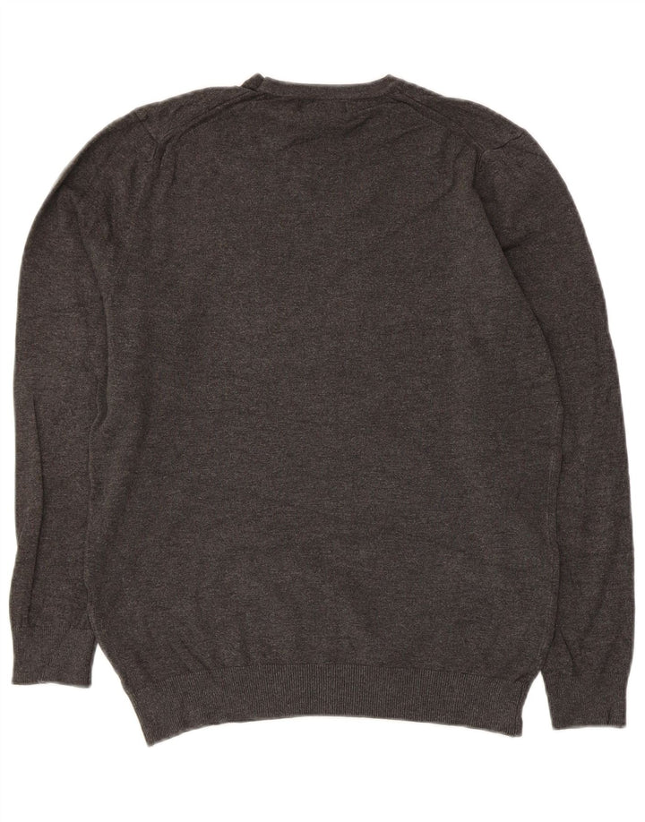 Suéter feminino Zara com gola redonda, Reino Unido 10 pequeno cinza