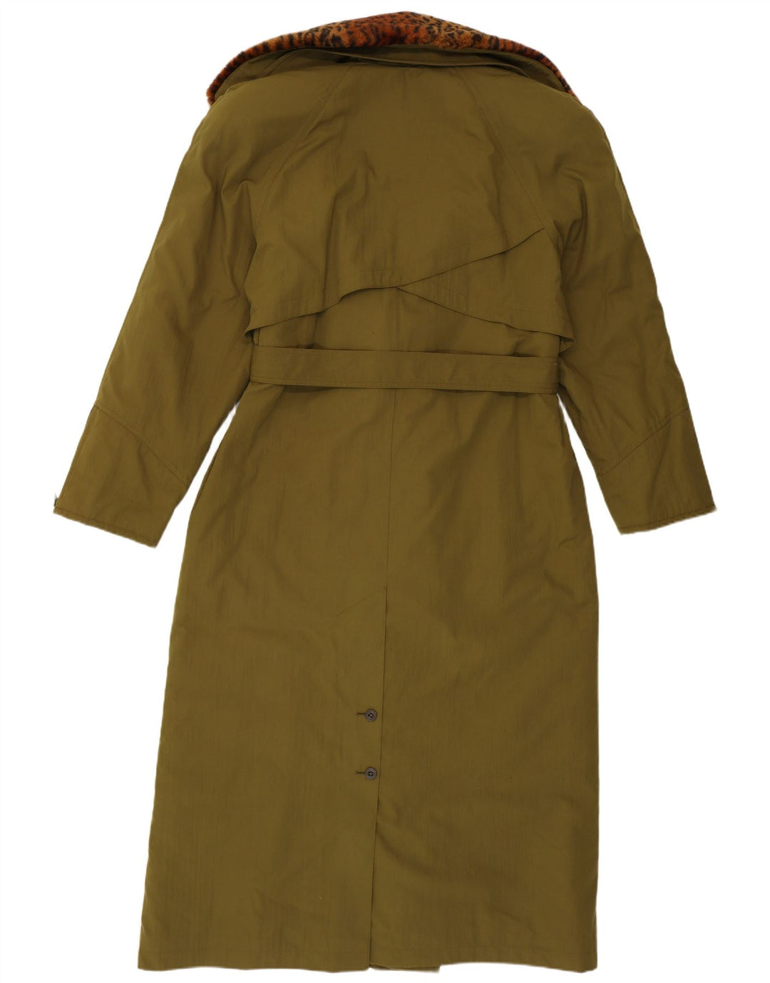 Casaco feminino Eskimo com peito duplo UK 12 clássico verde médio de poliéster