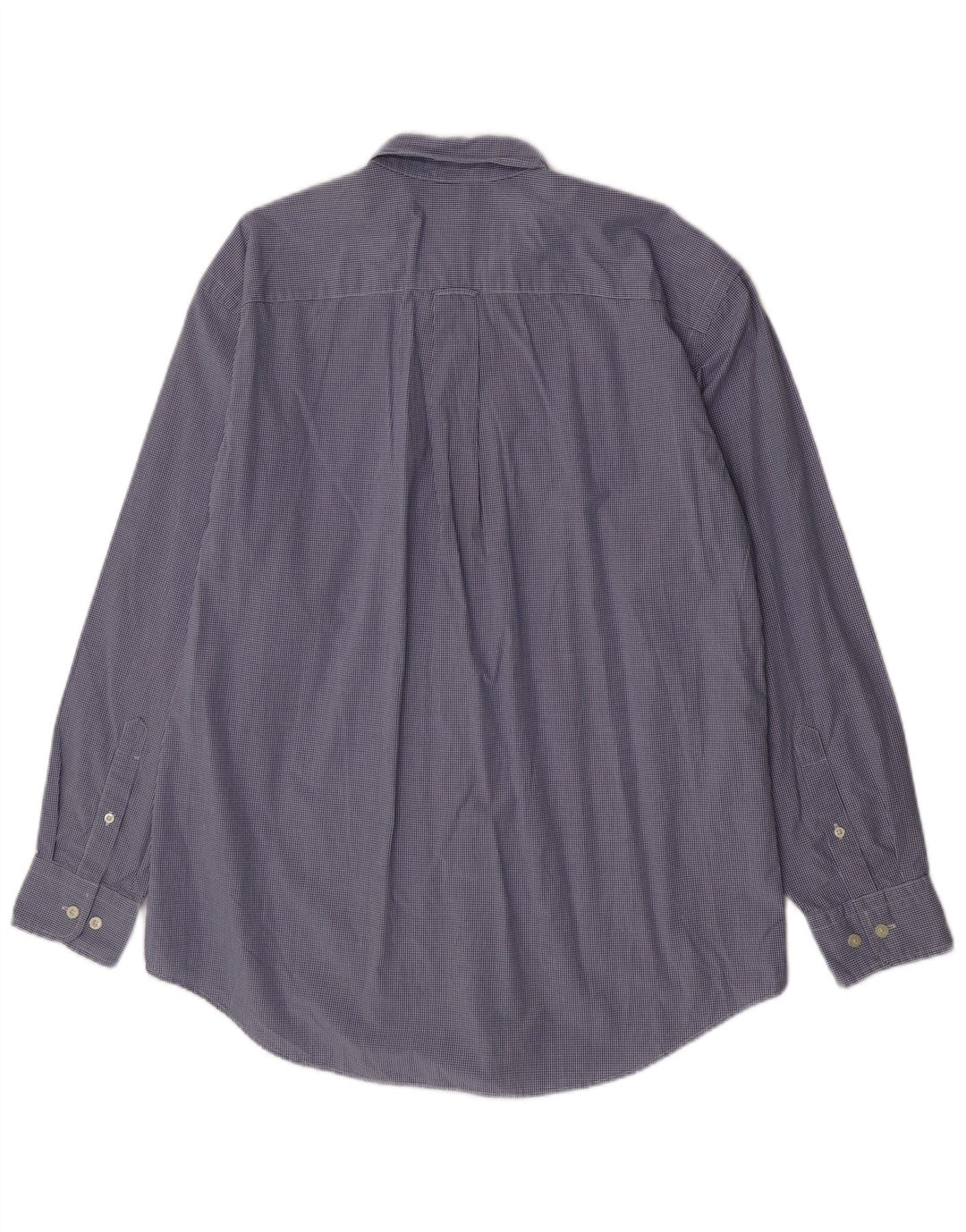 Camisa masculina Nautica grande algodão guingão azul
