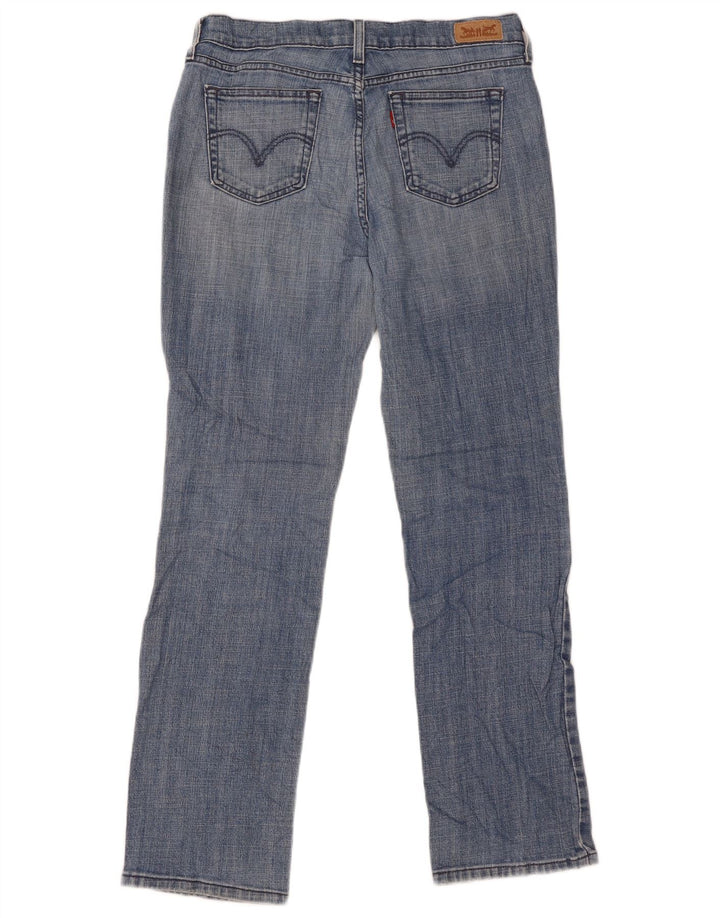 Calça jeans feminina Levi's 505 Straight US 8 médio W33 L32 azul algodão