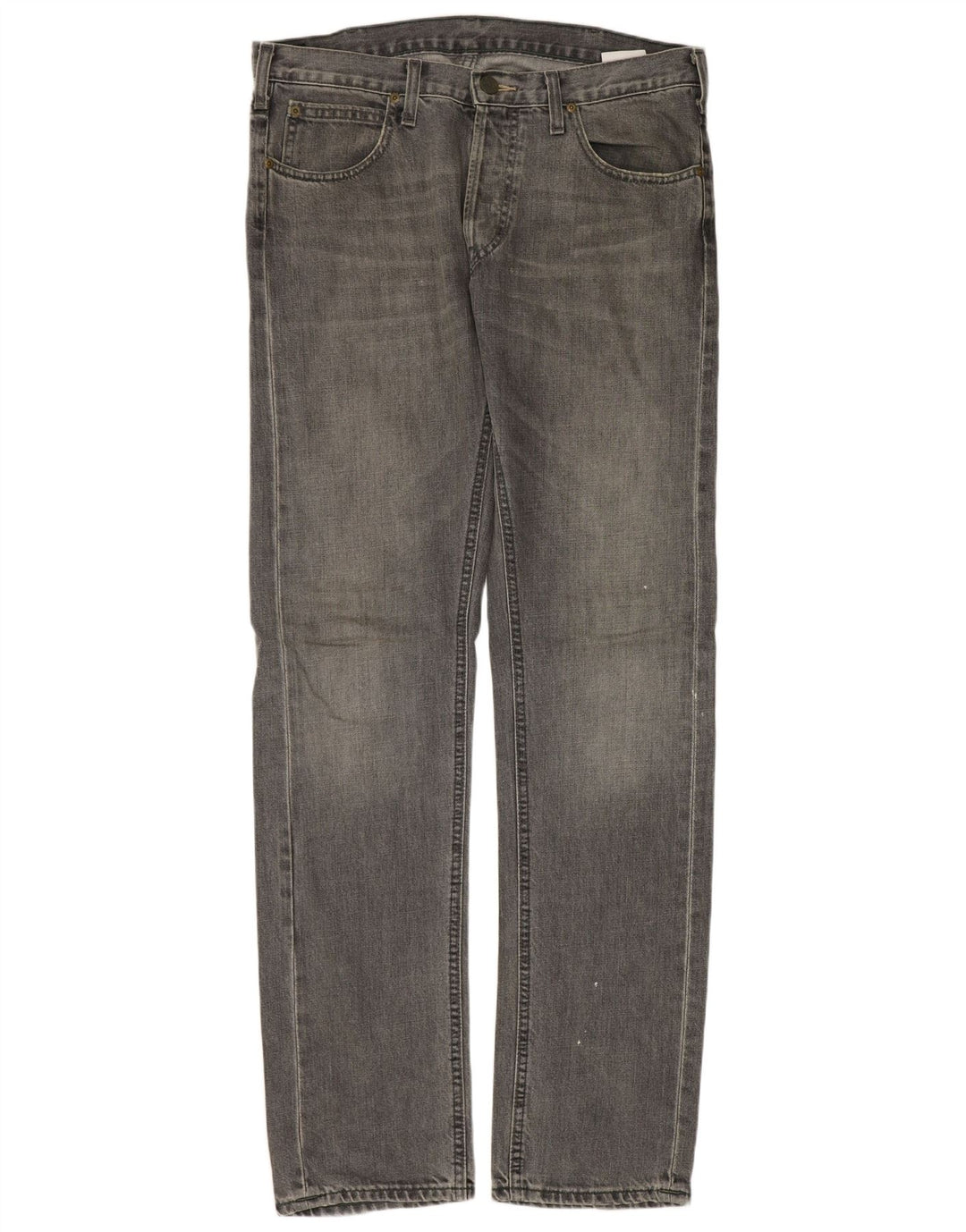 LEE Masculino Daren Straight Jeans W33 L34 Cinza Algodão