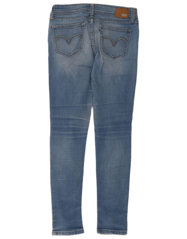 Levi's Womens Demi Curve Low Waist Skinny Jeans W29 L32 Blue Cotton