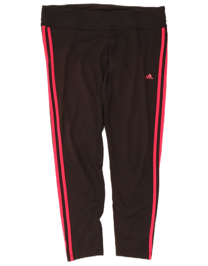 Calça Adidas Climalite Feminina UK 16 Grande Poliéster Preto